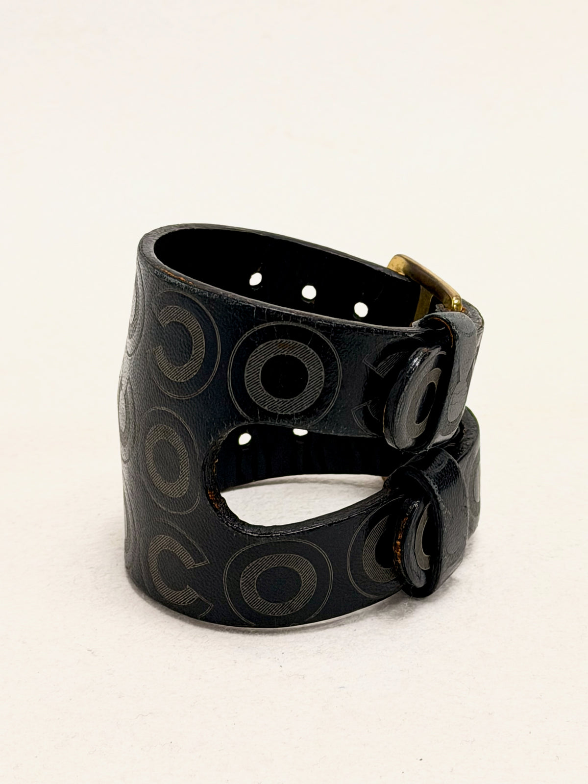 CHANEL Leather Cuff Bracelet