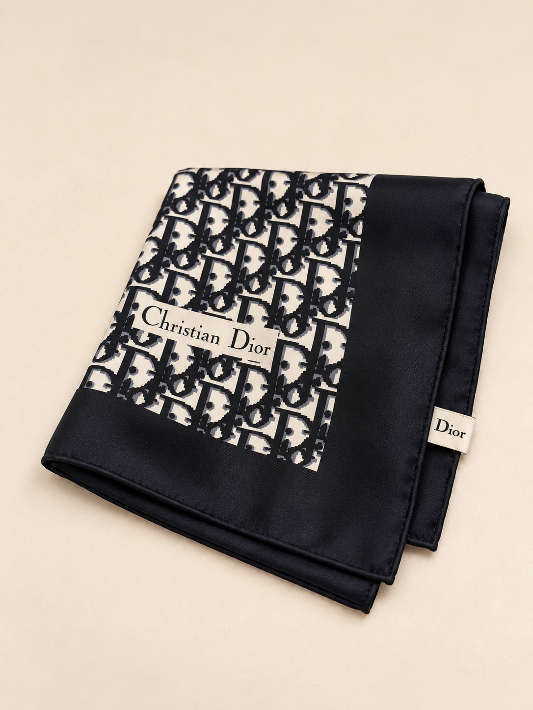 DIOR Foulard Carré Oblique en soie