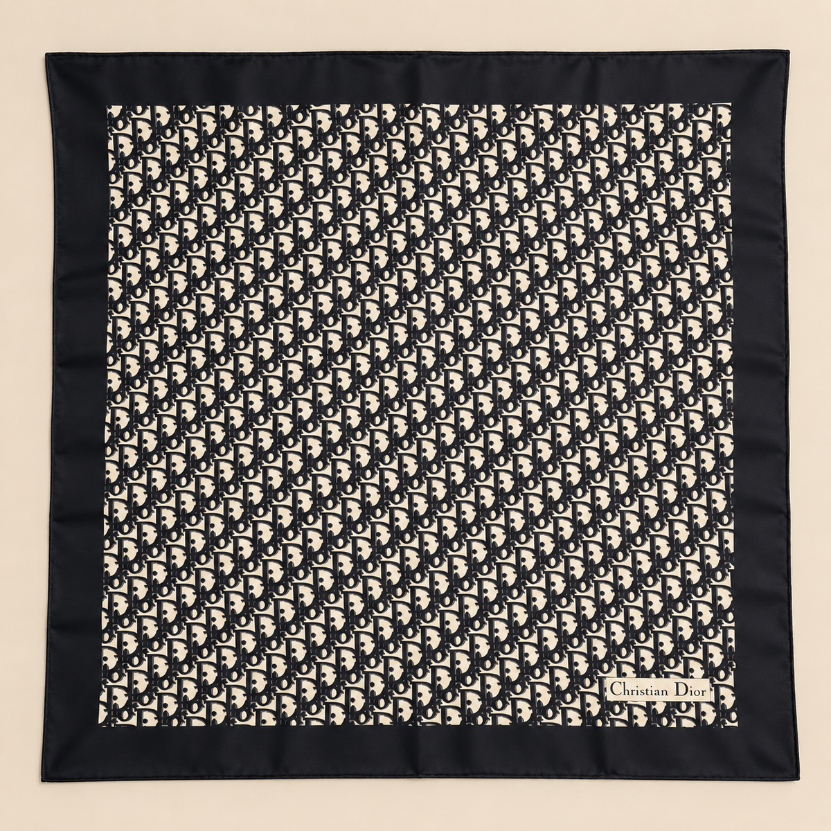 DIOR Foulard Carré Oblique en soie