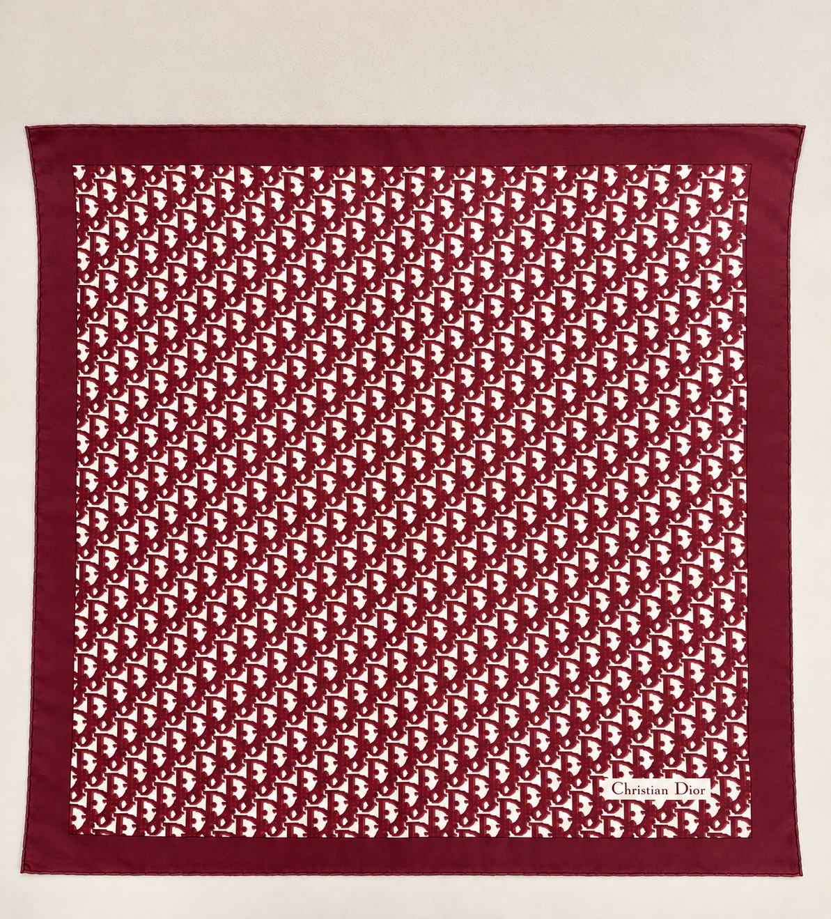 DIOR Foulard Carré Oblique en soie