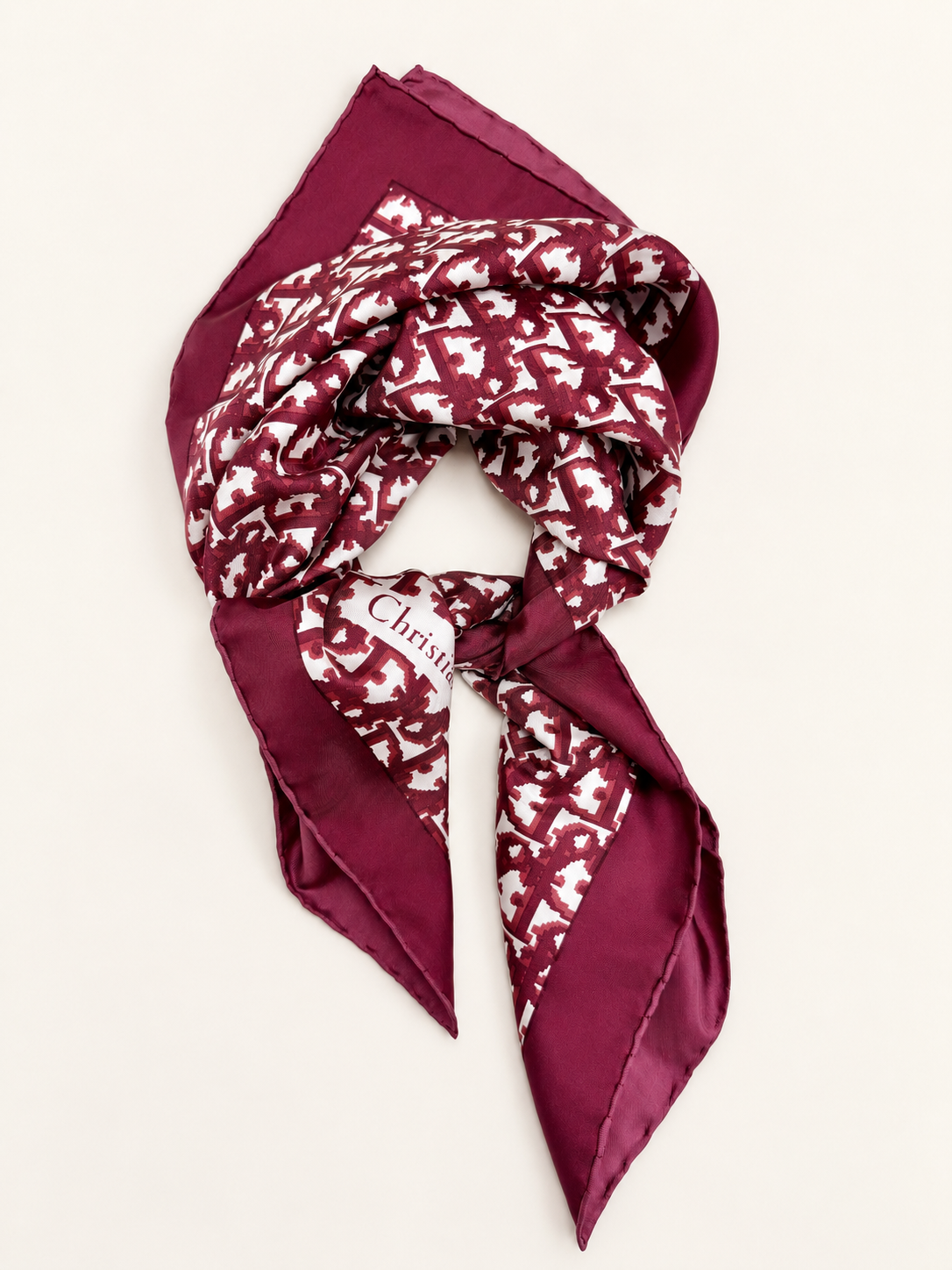 DIOR Foulard Carré Oblique en soie