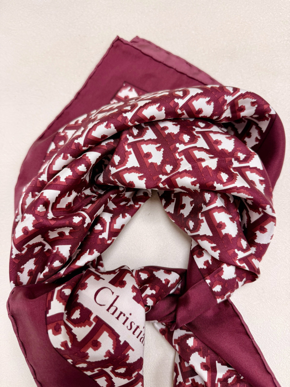 DIOR Foulard Carré Oblique en soie