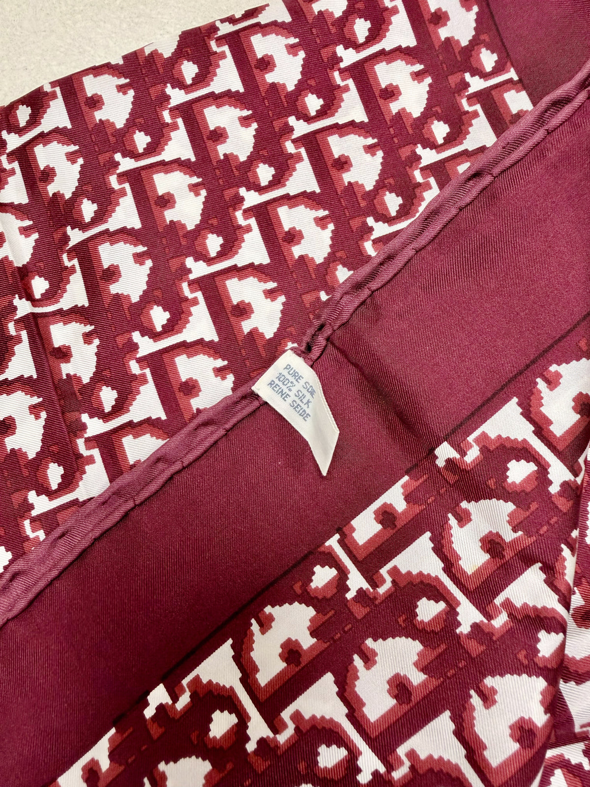 DIOR Foulard Carré Oblique en soie
