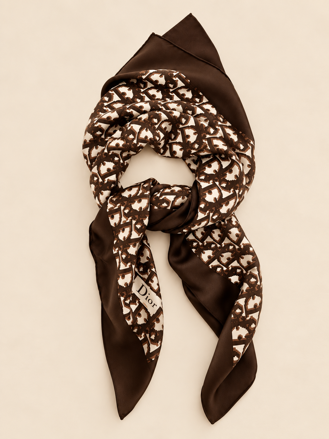 DIOR Foulard Carré Oblique en soie