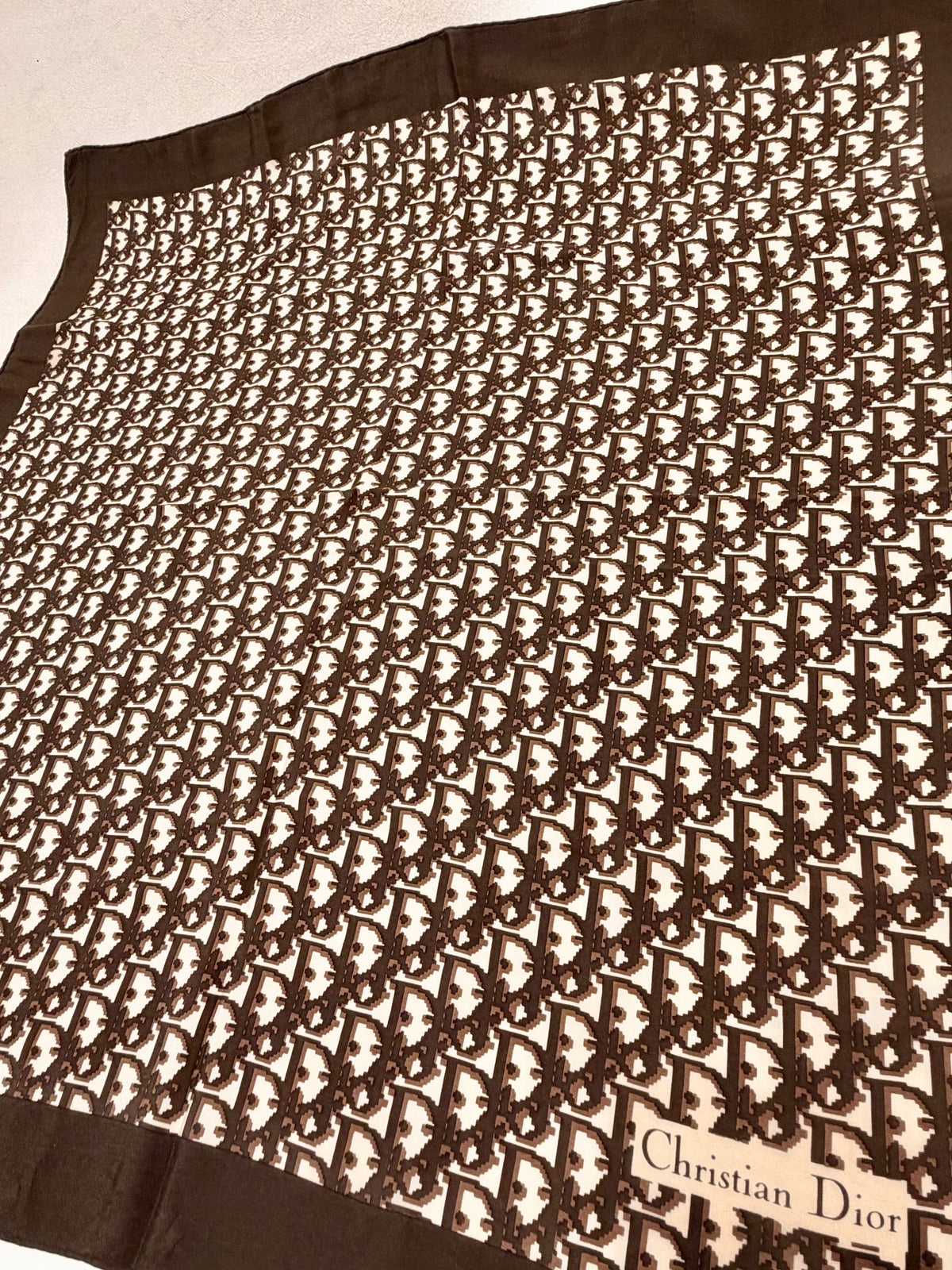 DIOR Foulard Carré Oblique en soie