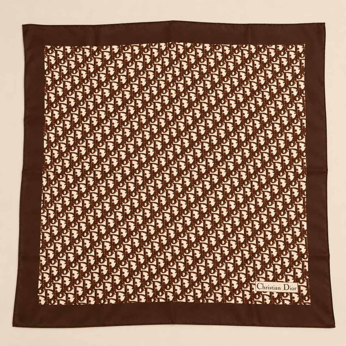 DIOR Foulard Carré Oblique en soie