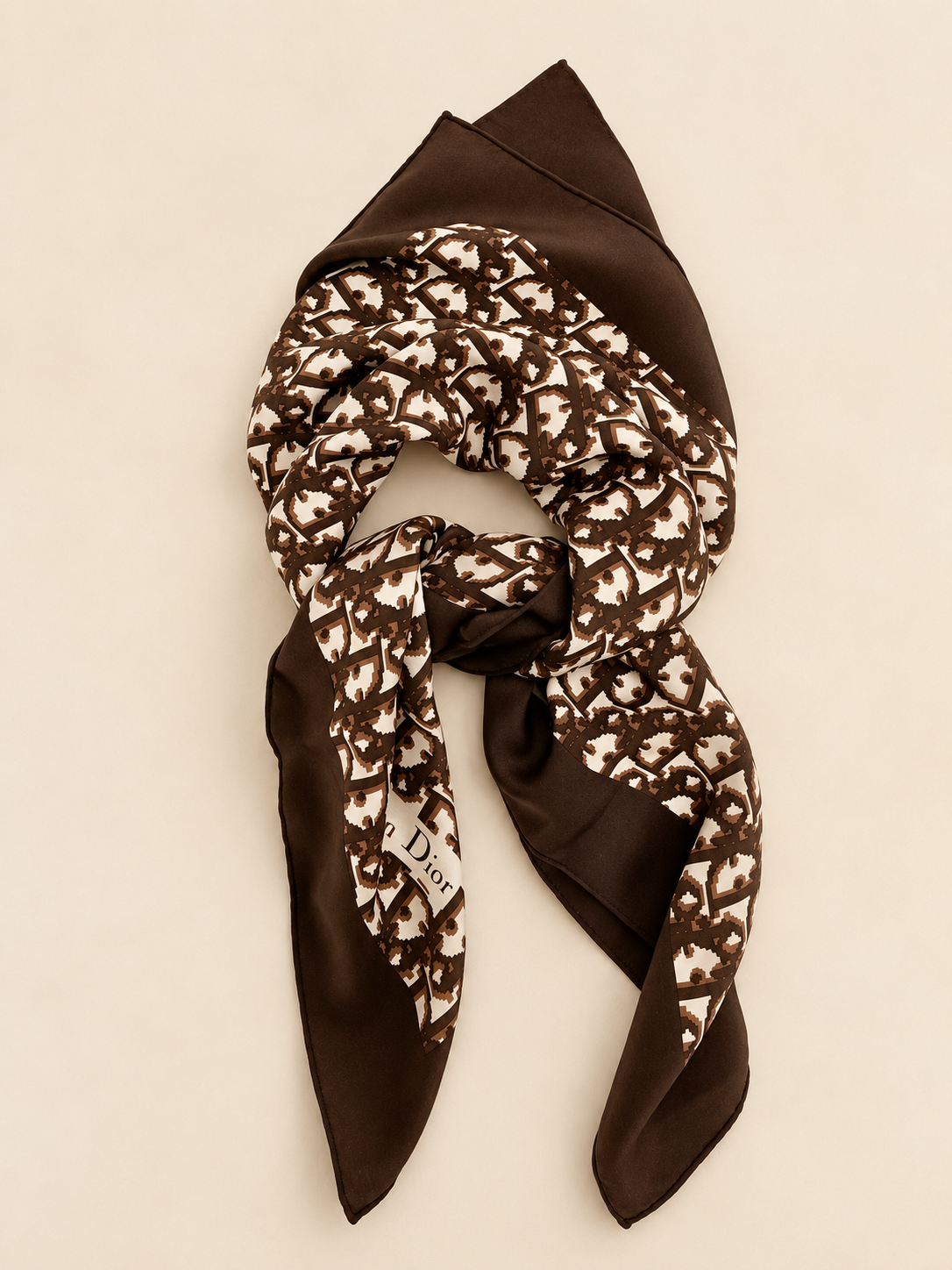 DIOR Foulard Carré Oblique en soie