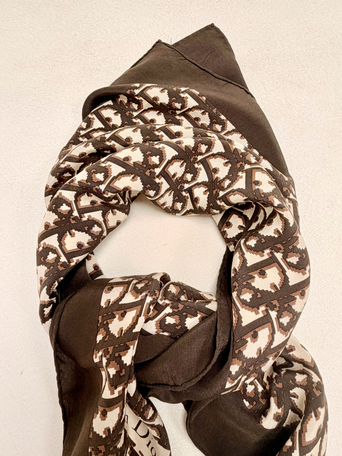 DIOR Foulard Carré Oblique en soie
