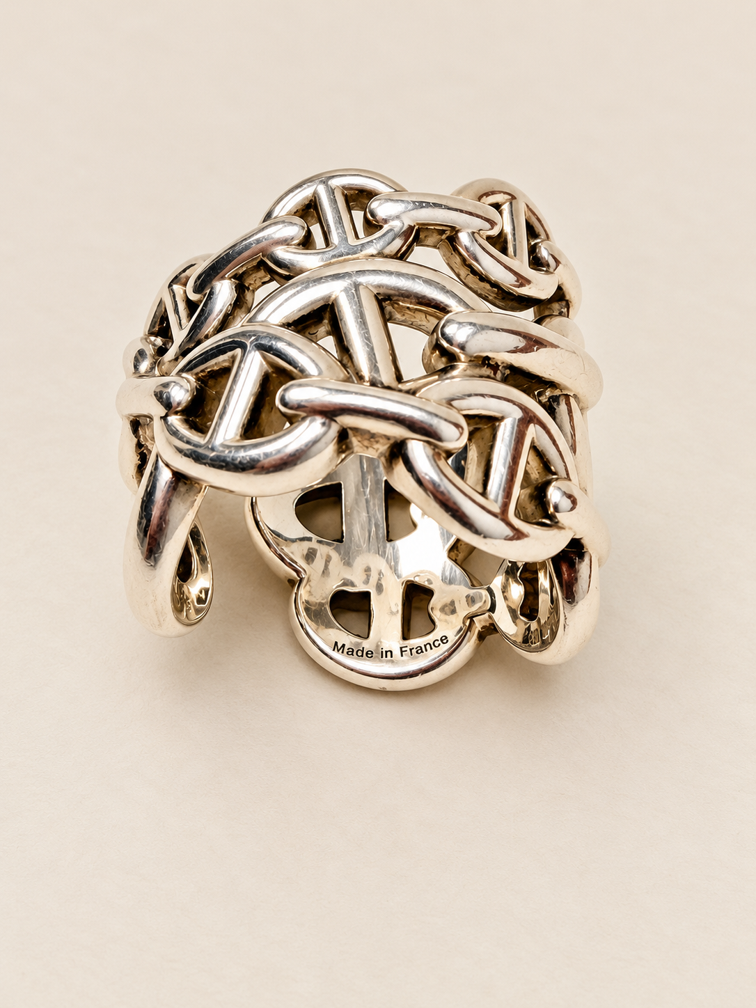 HERMÈS Bague Chaîne d'ancre enchainée t.51