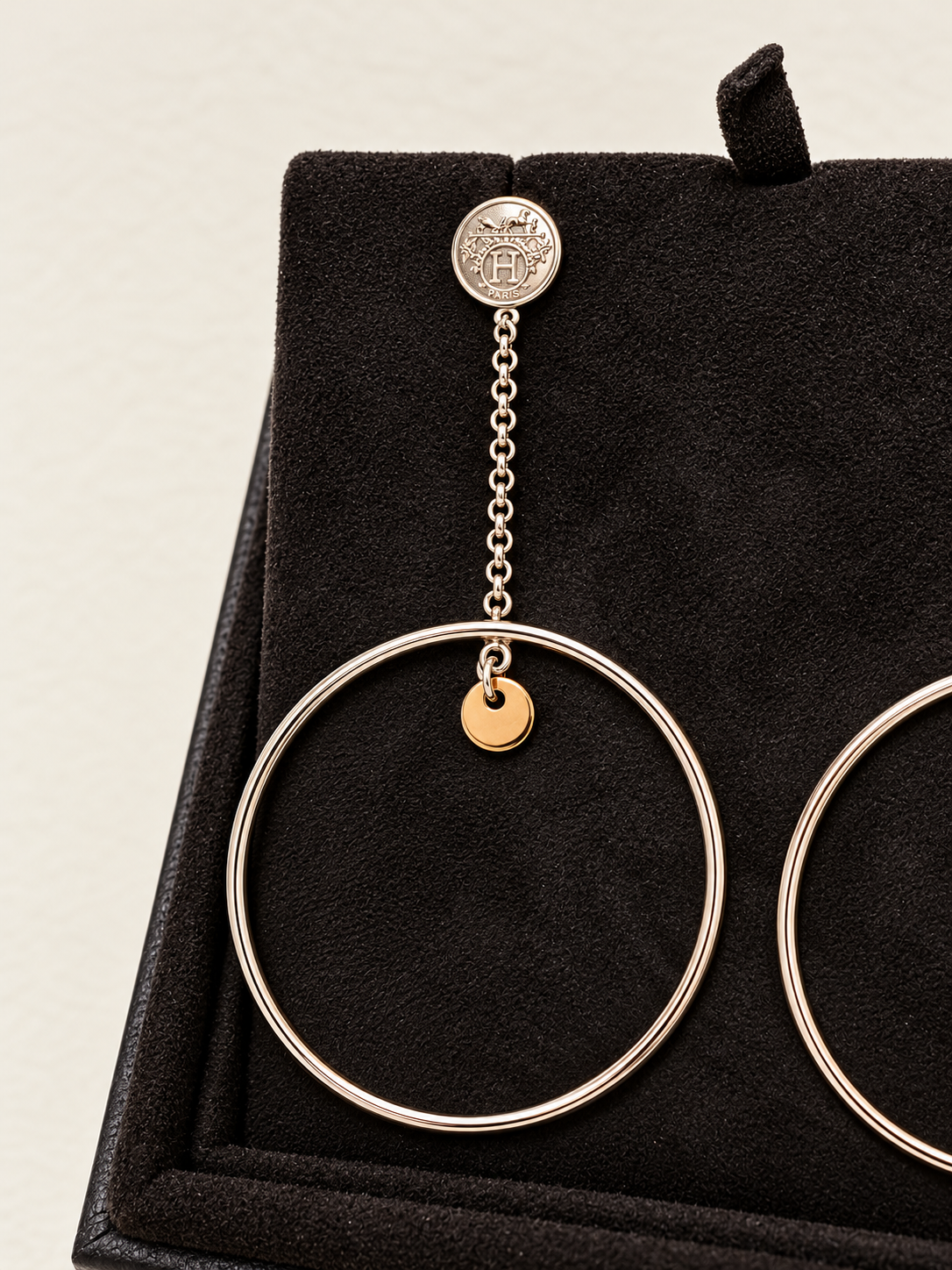 HERMÈS Boucles d'oreilles Ex-Libris