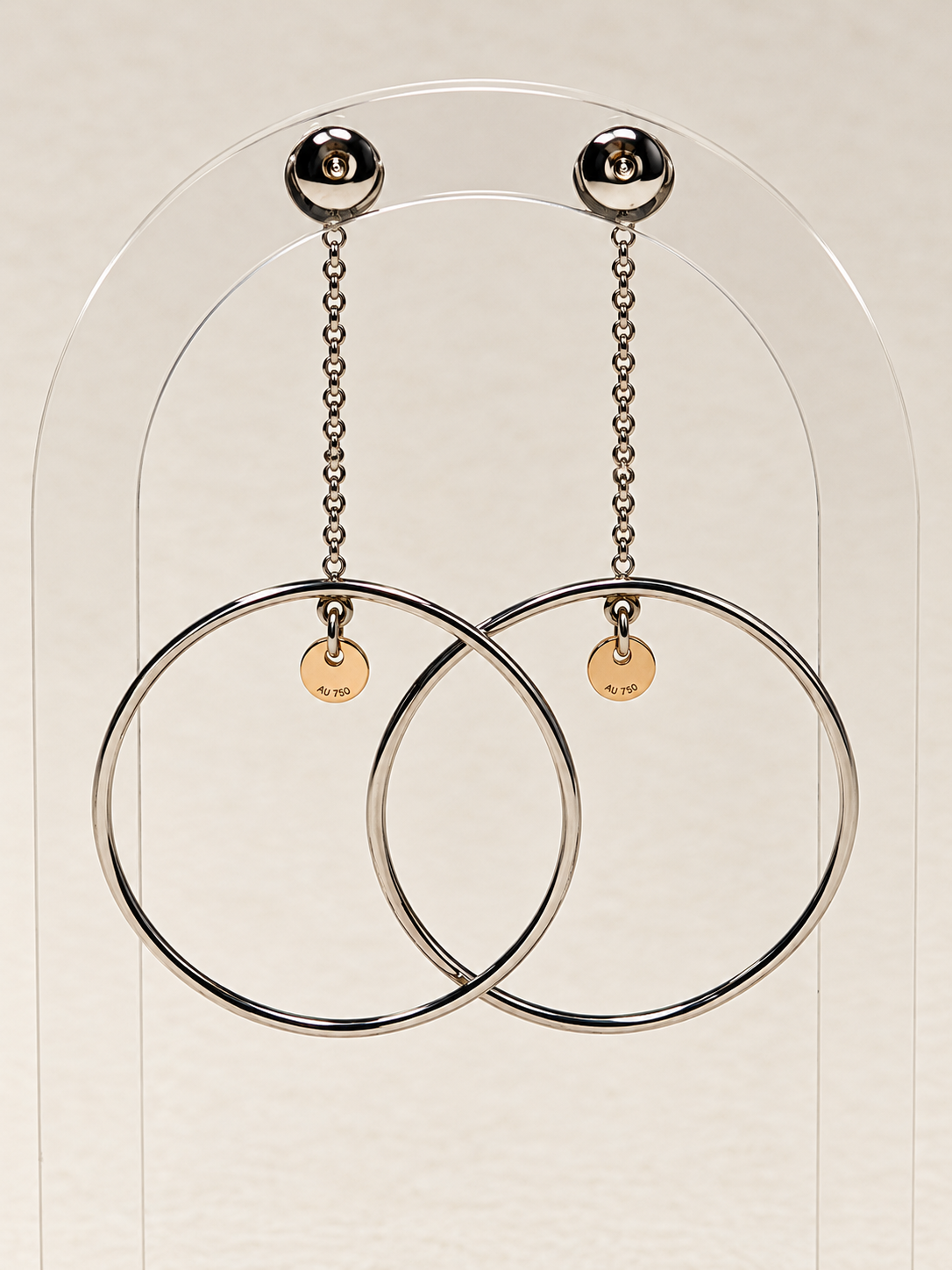 HERMÈS Boucles d'oreilles Ex-Libris
