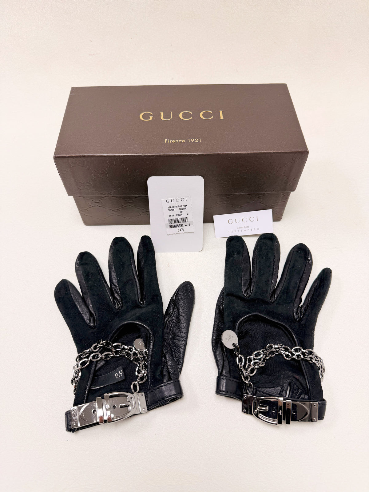 GUCCI  Gants en cuir