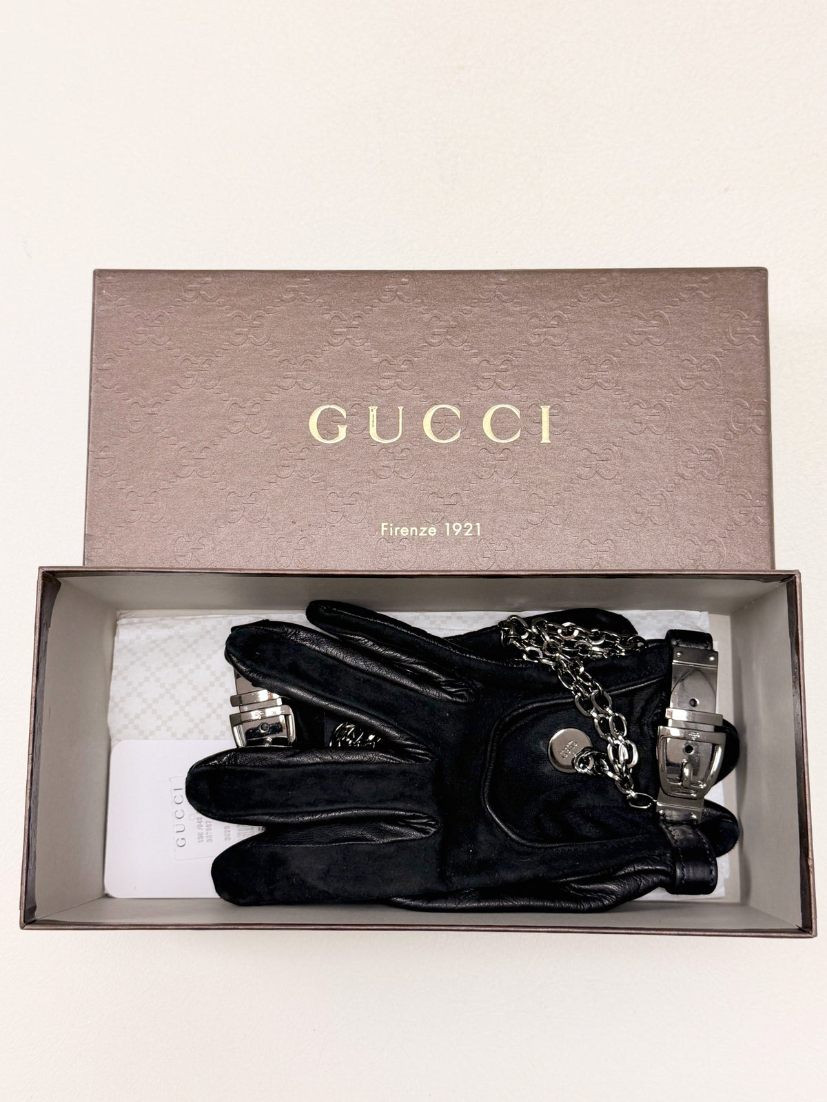 GUCCI  Gants en cuir