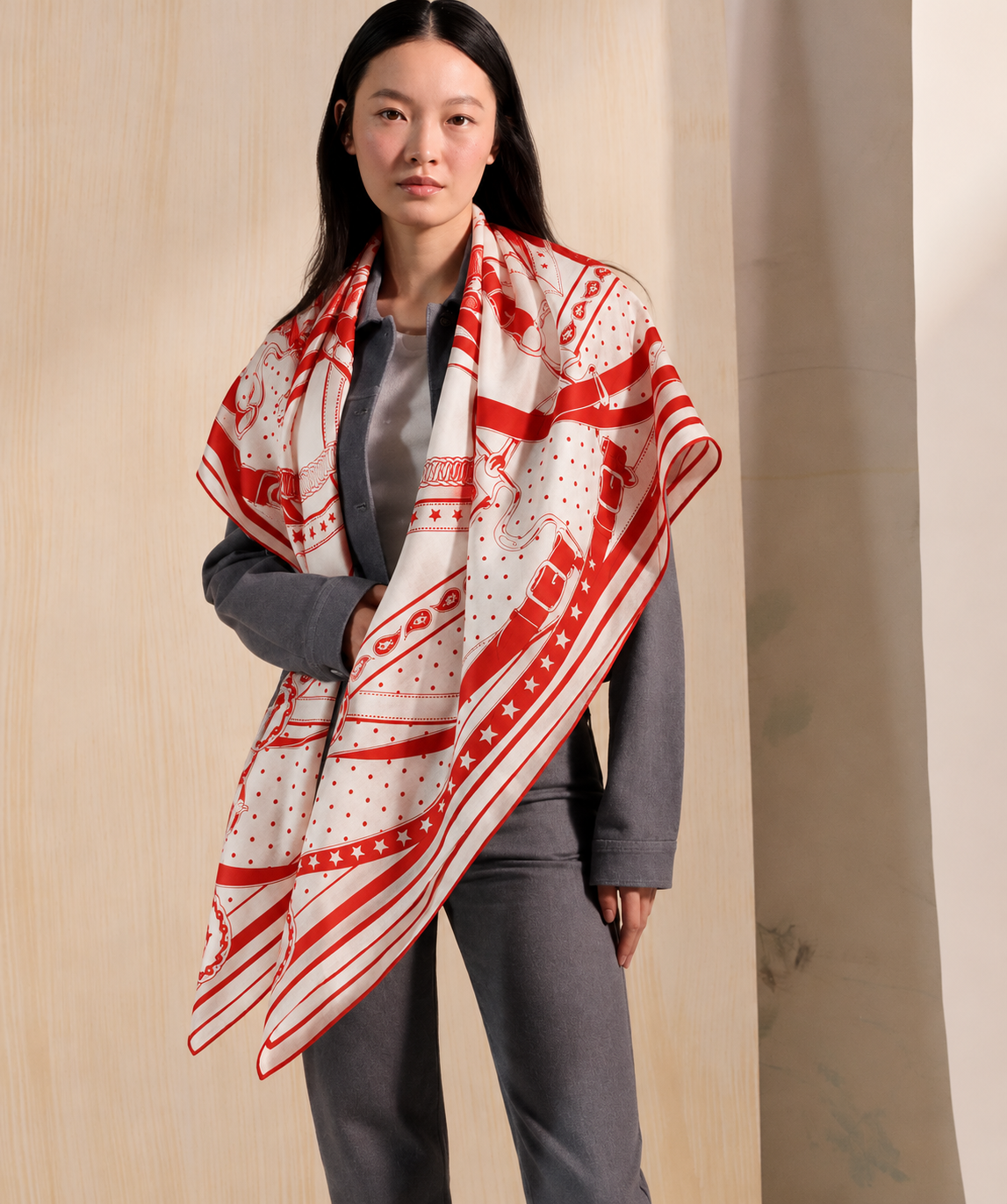 HERMÈS Foulard La Promenade du Matin Bandana