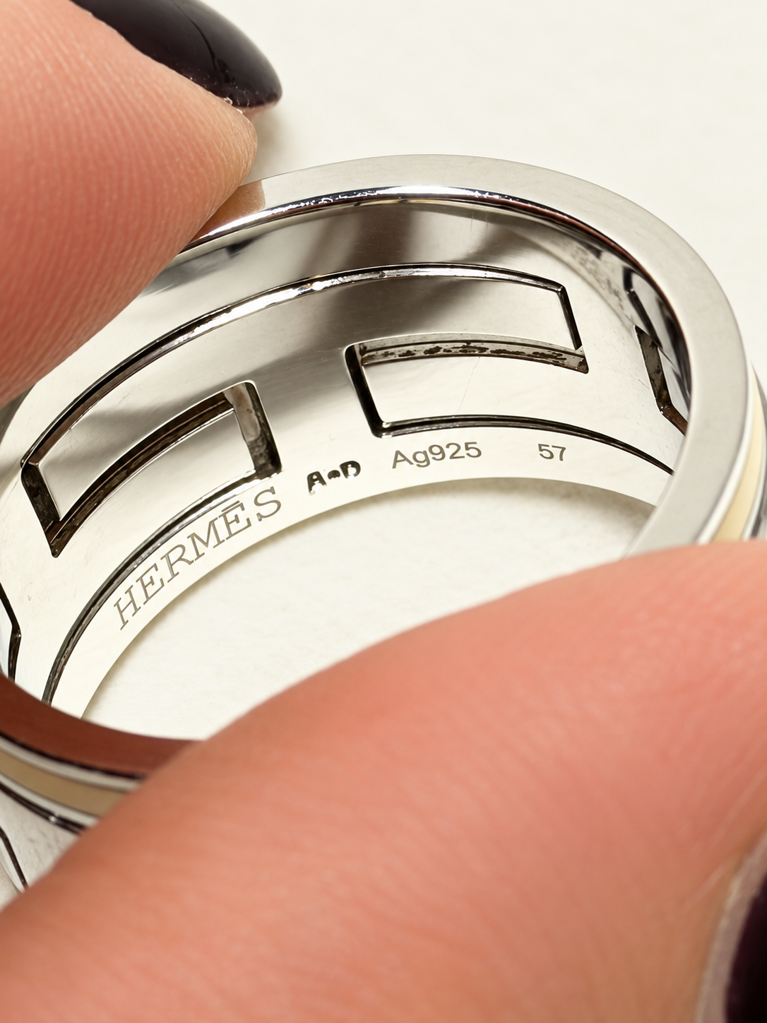 HERMÈS Bague Move Argent