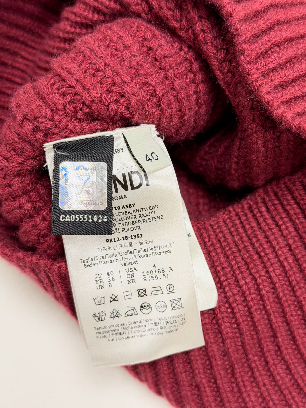 FENDI Pull en Cachemire