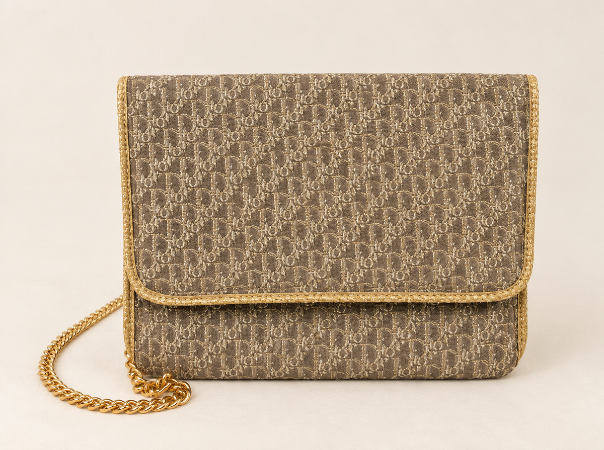 DIOR Sac Pochette Oblique en lamé