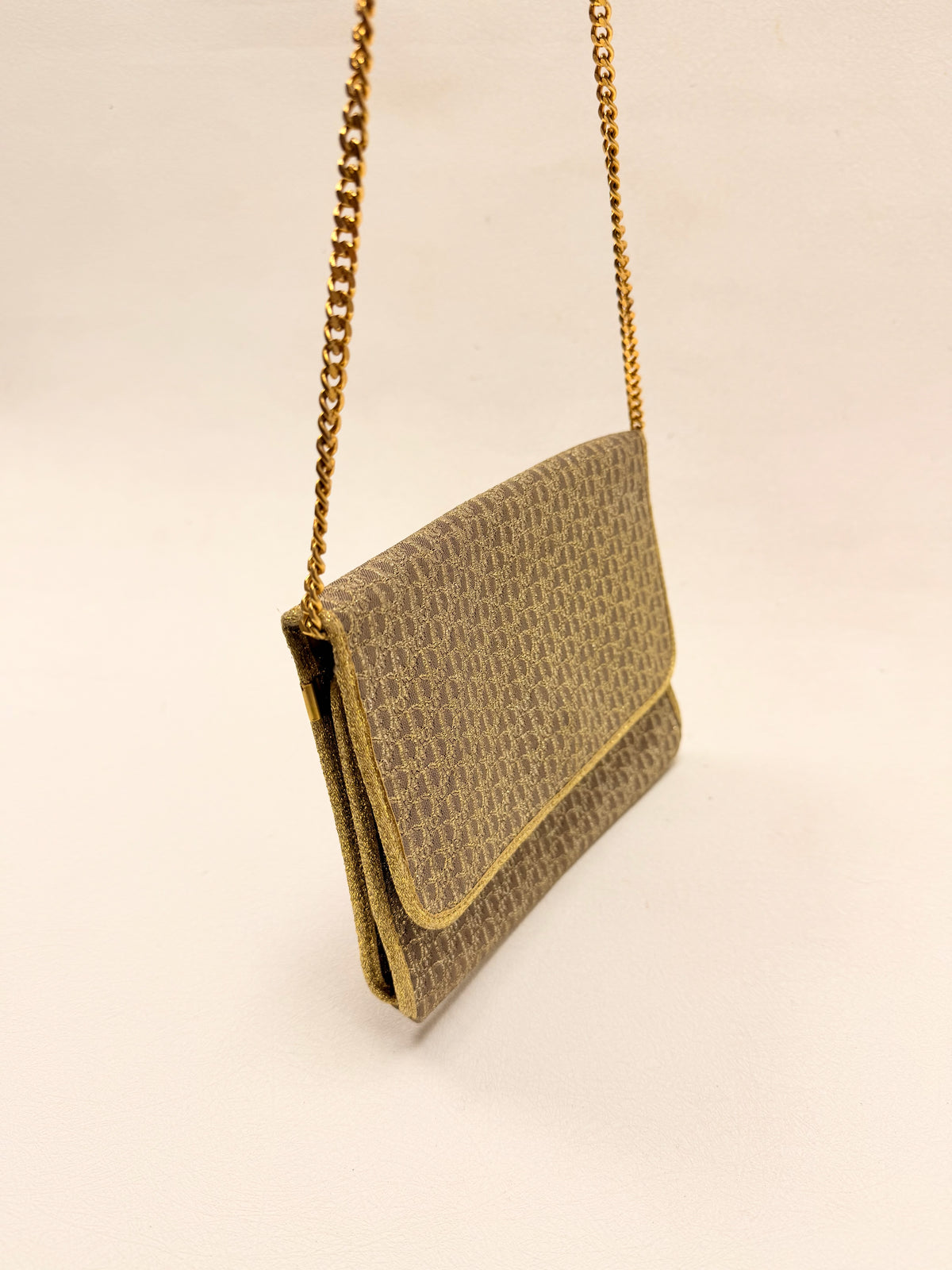 DIOR Sac Pochette Oblique en lamé