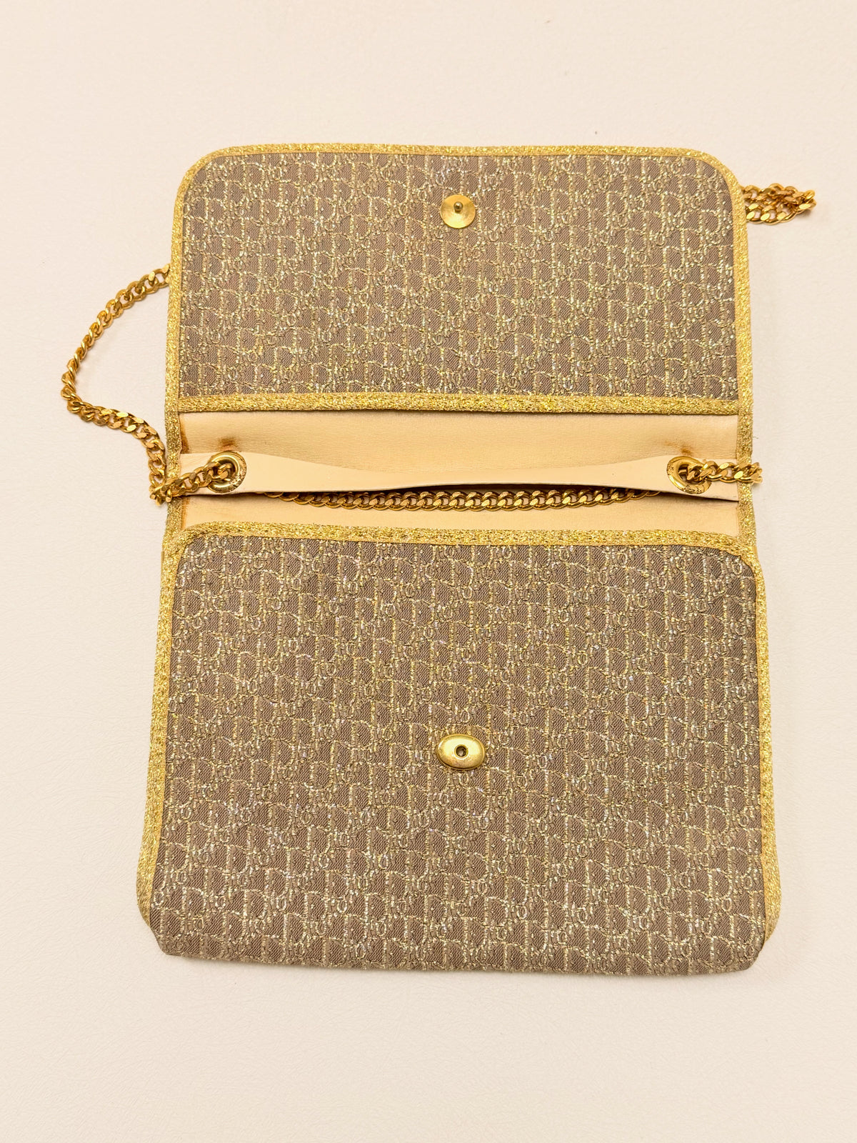 DIOR Sac Pochette Oblique en lamé