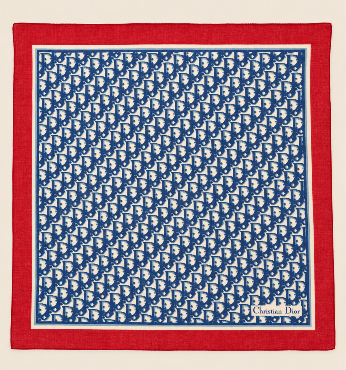 DIOR Foulard Carré Oblique en coton