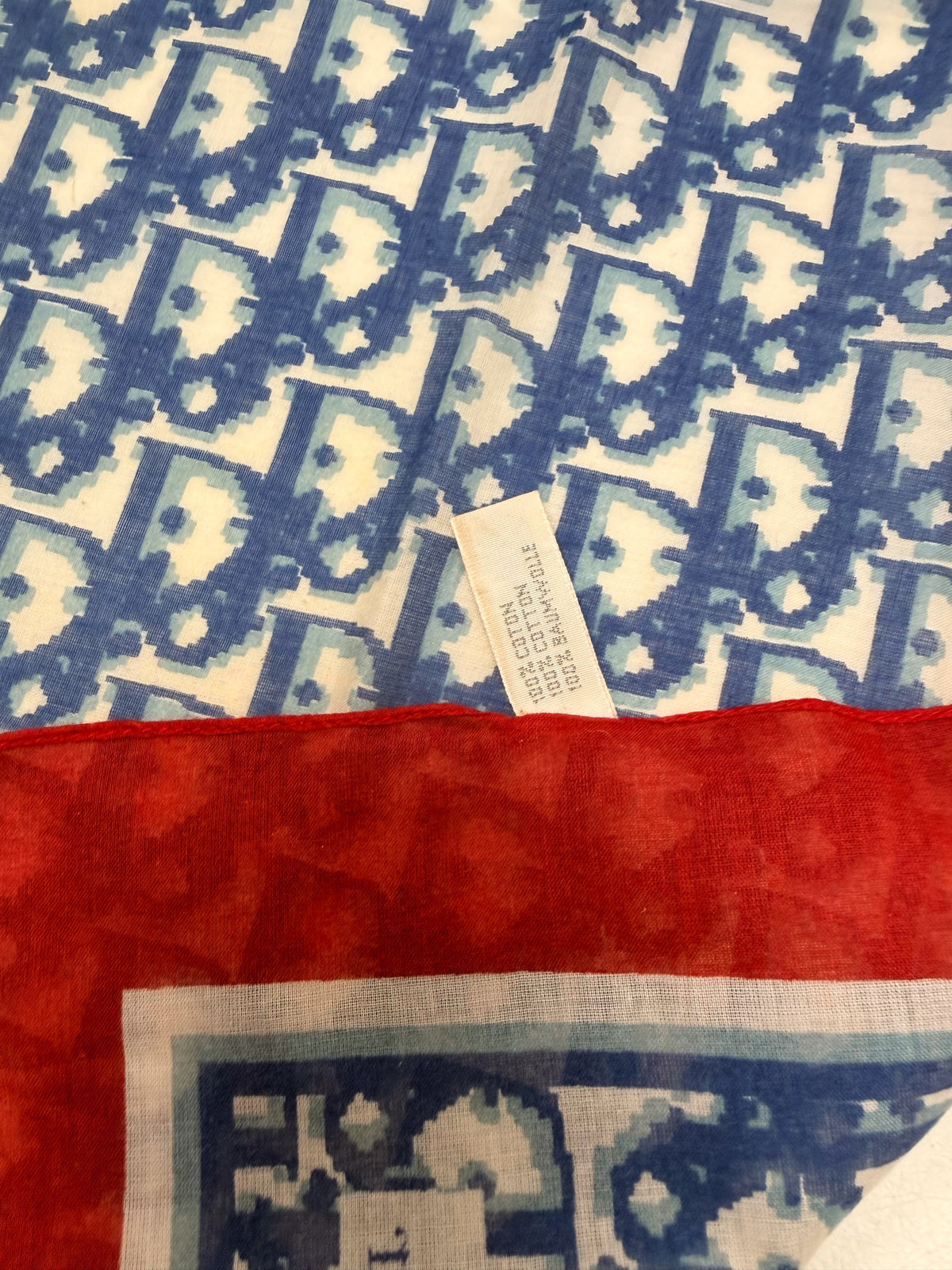 DIOR Foulard Carré Oblique en coton