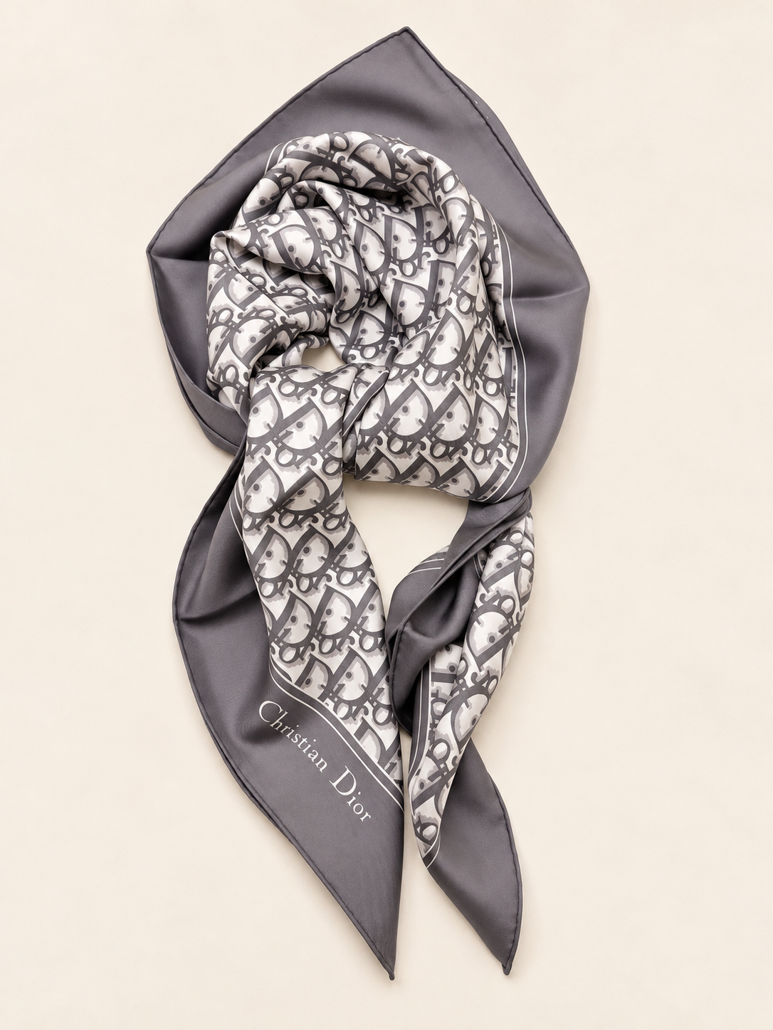 DIOR Foulard Carré Oblique en soie