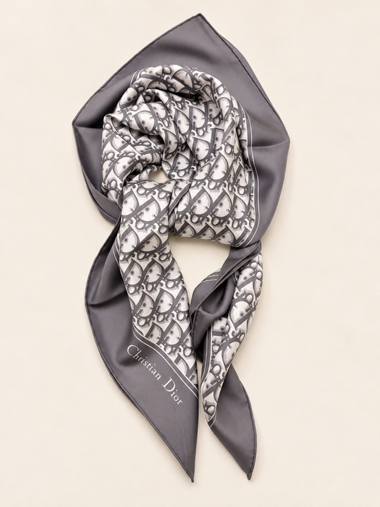 DIOR Foulard Carré Oblique en soie