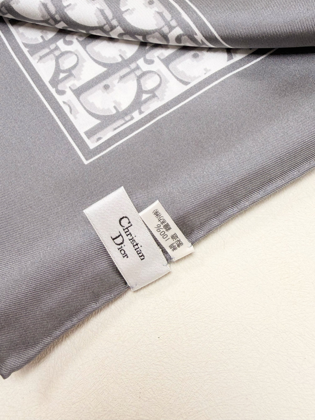 DIOR Foulard Carré Oblique en soie