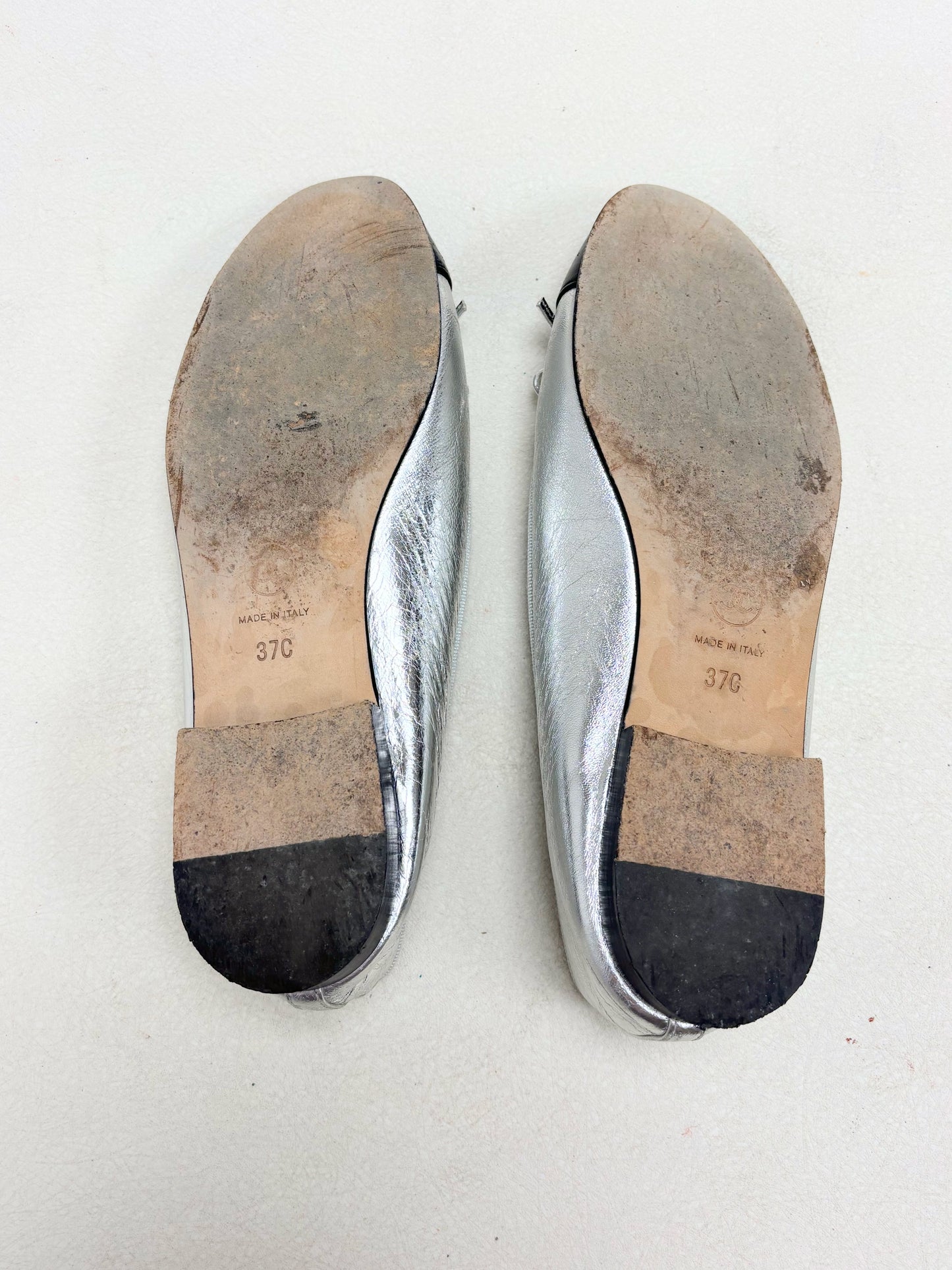CHANEL Ballerines Argent