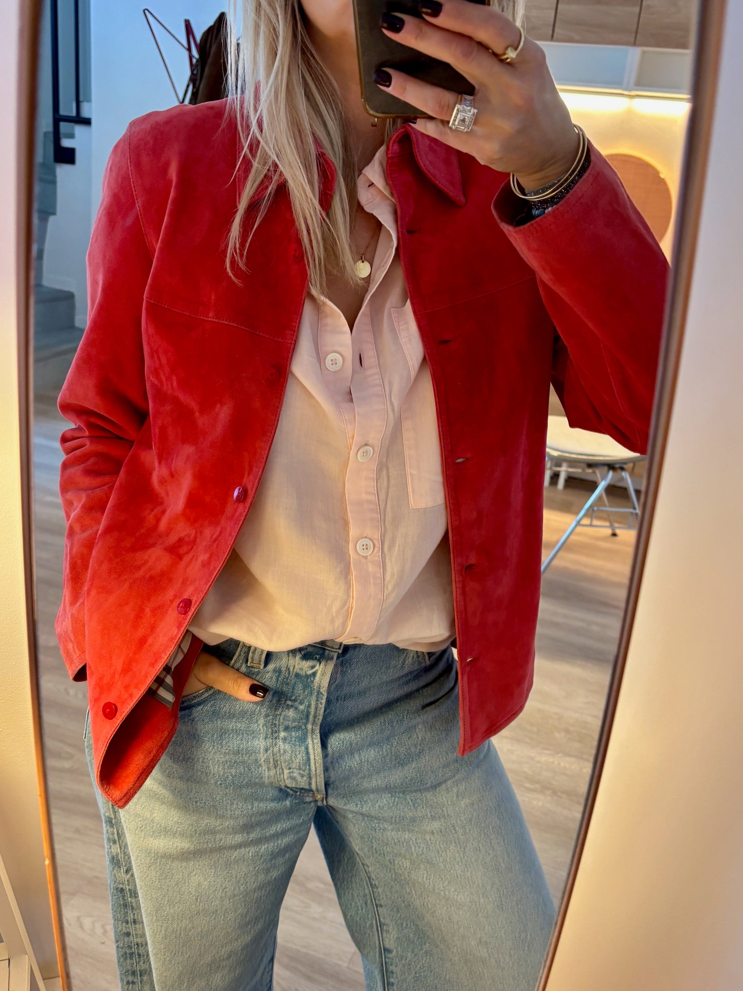 BURBERRY Veste Daim