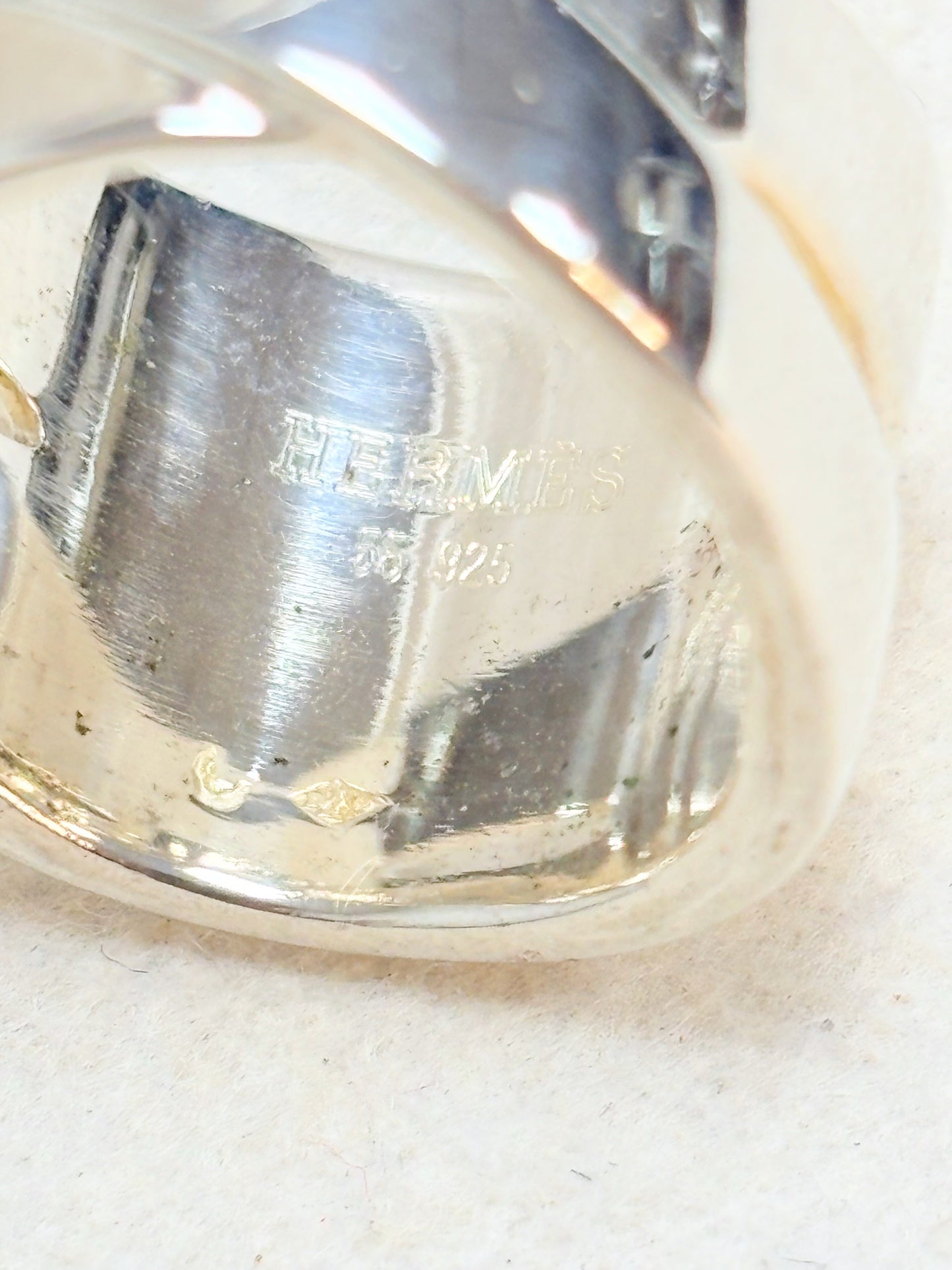 HERMÈS Bague Argent
